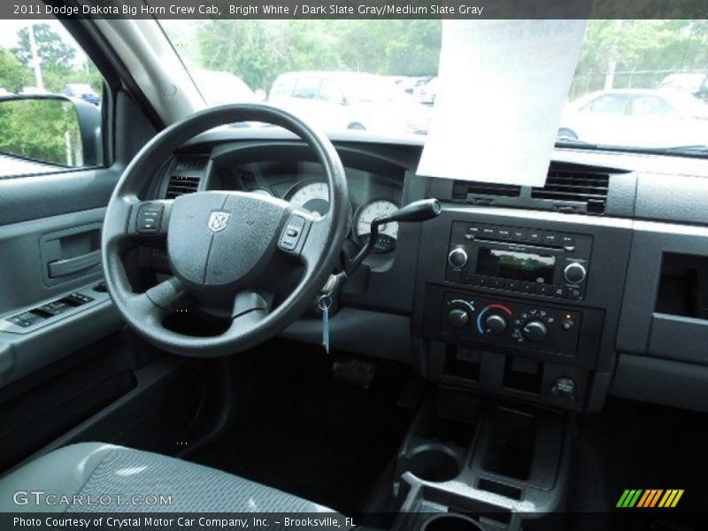 Bright White / Dark Slate Gray/Medium Slate Gray 2011 Dodge Dakota Big Horn Crew Cab
