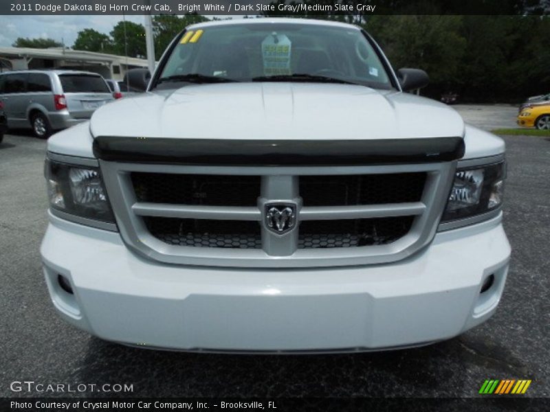 Bright White / Dark Slate Gray/Medium Slate Gray 2011 Dodge Dakota Big Horn Crew Cab