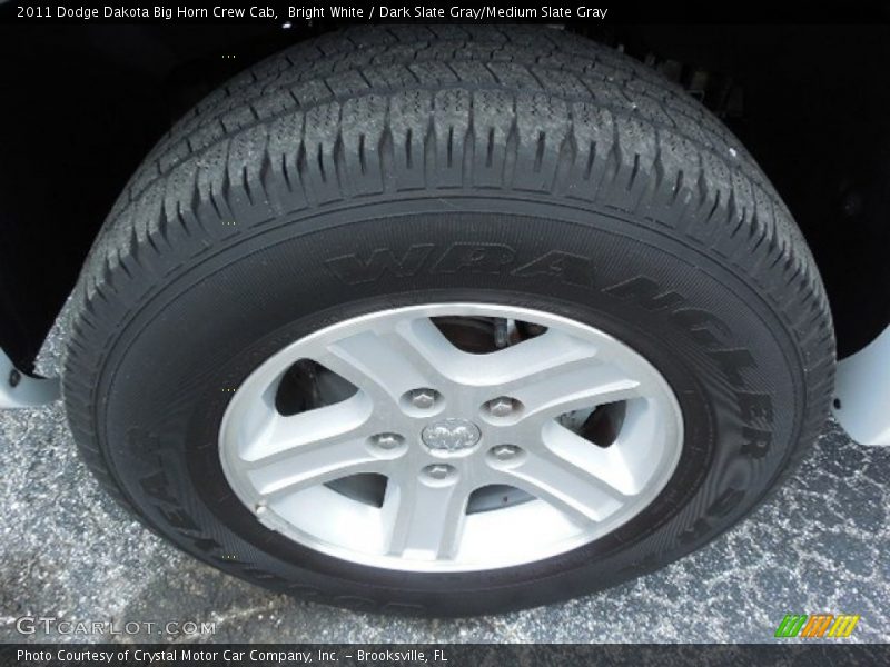 Bright White / Dark Slate Gray/Medium Slate Gray 2011 Dodge Dakota Big Horn Crew Cab