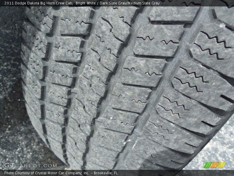 Bright White / Dark Slate Gray/Medium Slate Gray 2011 Dodge Dakota Big Horn Crew Cab