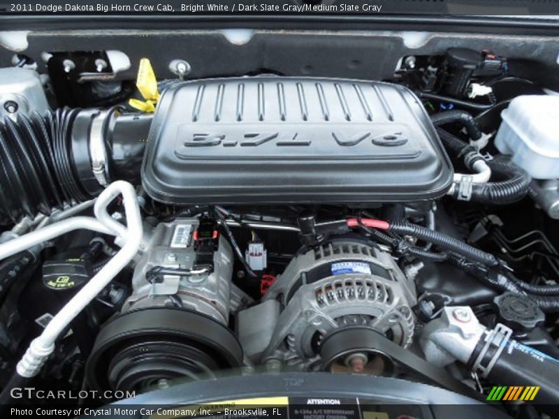 Bright White / Dark Slate Gray/Medium Slate Gray 2011 Dodge Dakota Big Horn Crew Cab