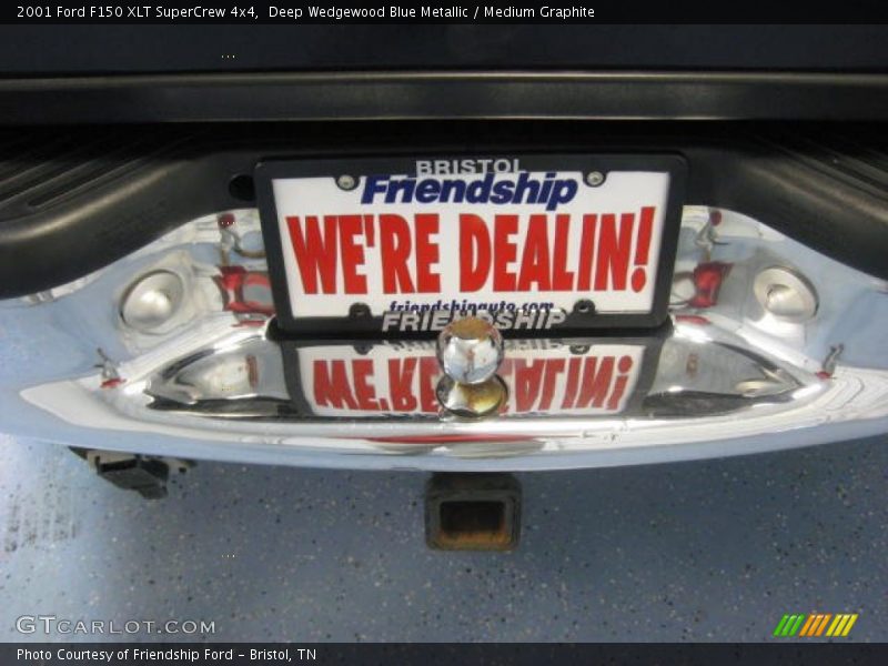 Deep Wedgewood Blue Metallic / Medium Graphite 2001 Ford F150 XLT SuperCrew 4x4