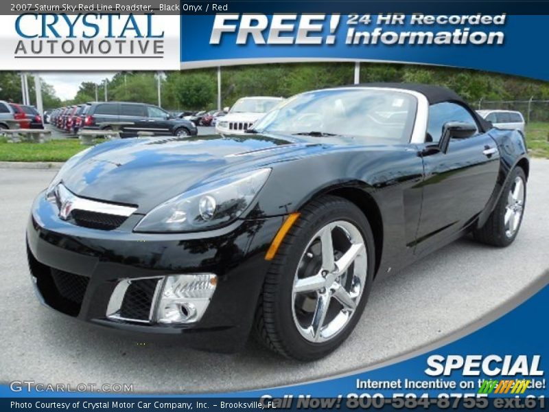 Black Onyx / Red 2007 Saturn Sky Red Line Roadster