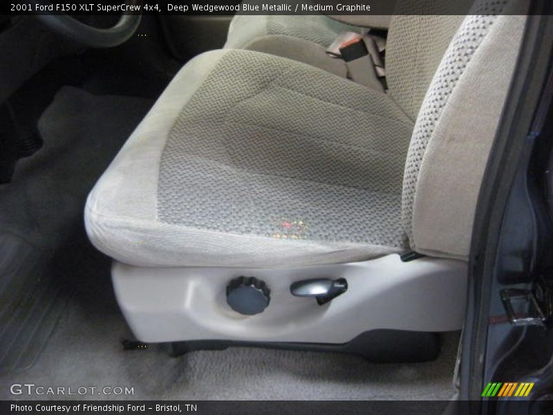 Deep Wedgewood Blue Metallic / Medium Graphite 2001 Ford F150 XLT SuperCrew 4x4
