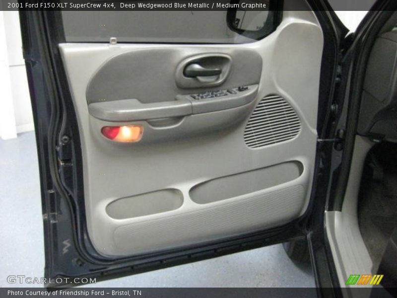Deep Wedgewood Blue Metallic / Medium Graphite 2001 Ford F150 XLT SuperCrew 4x4