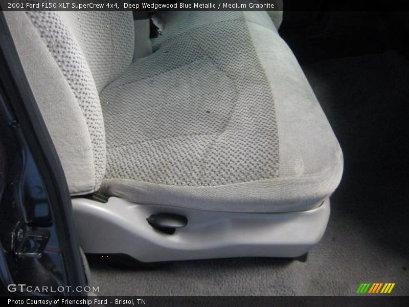 Deep Wedgewood Blue Metallic / Medium Graphite 2001 Ford F150 XLT SuperCrew 4x4