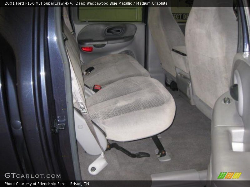 Deep Wedgewood Blue Metallic / Medium Graphite 2001 Ford F150 XLT SuperCrew 4x4