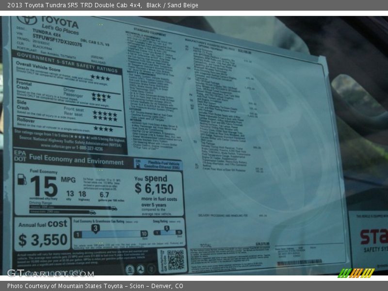 Black / Sand Beige 2013 Toyota Tundra SR5 TRD Double Cab 4x4