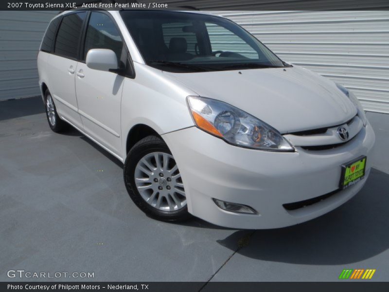 Arctic Frost Pearl White / Stone 2007 Toyota Sienna XLE