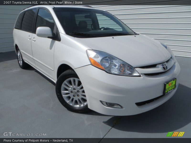 Arctic Frost Pearl White / Stone 2007 Toyota Sienna XLE