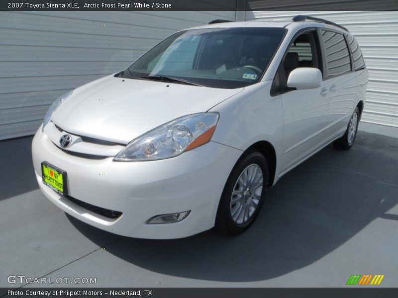 Arctic Frost Pearl White / Stone 2007 Toyota Sienna XLE