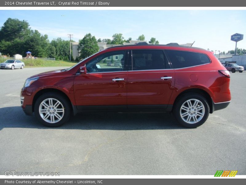 Crystal Red Tintcoat / Ebony 2014 Chevrolet Traverse LT