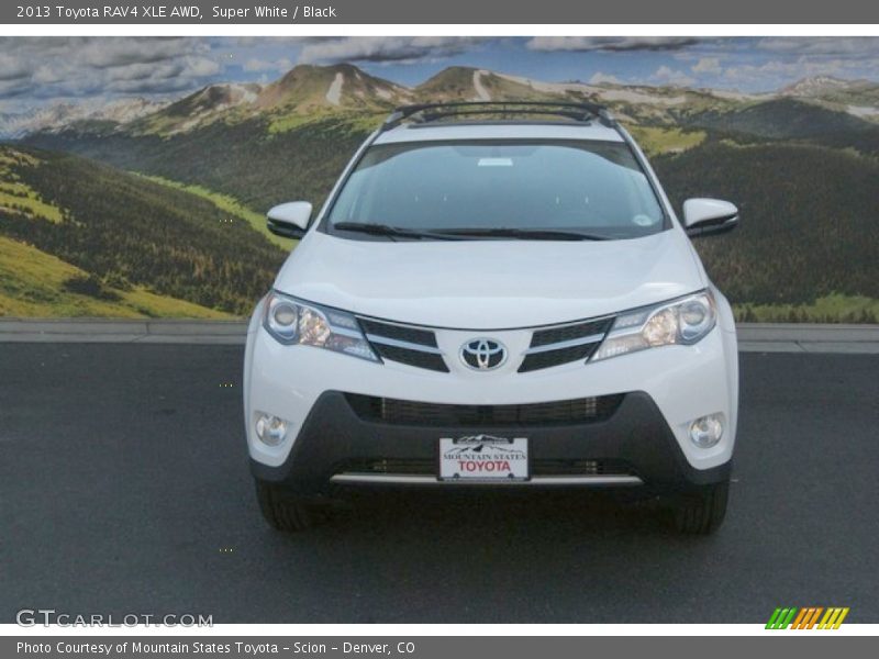 Super White / Black 2013 Toyota RAV4 XLE AWD