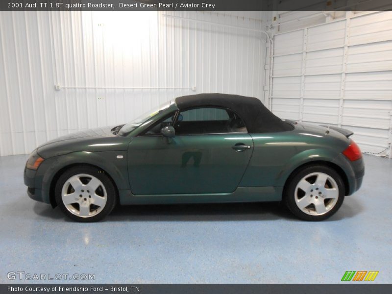 Desert Green Pearl / Aviator Grey 2001 Audi TT 1.8T quattro Roadster