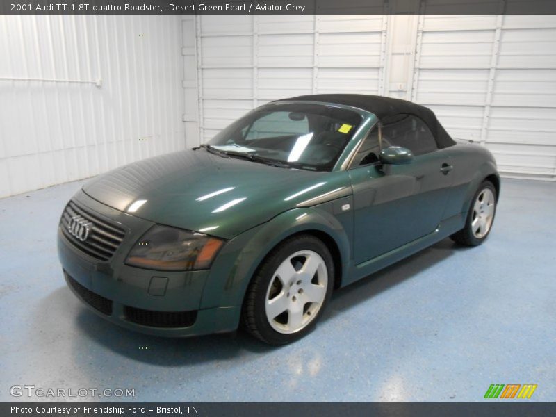 Desert Green Pearl / Aviator Grey 2001 Audi TT 1.8T quattro Roadster