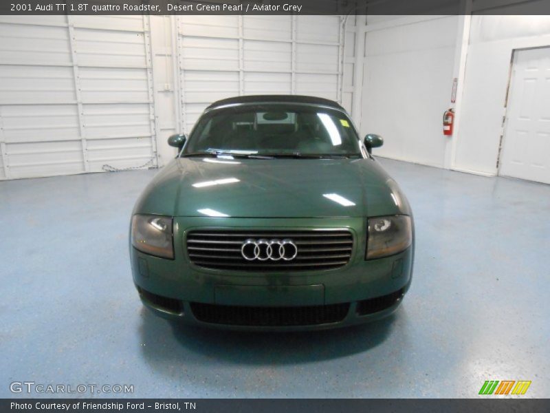 Desert Green Pearl / Aviator Grey 2001 Audi TT 1.8T quattro Roadster