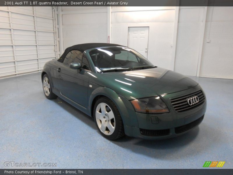 Desert Green Pearl / Aviator Grey 2001 Audi TT 1.8T quattro Roadster
