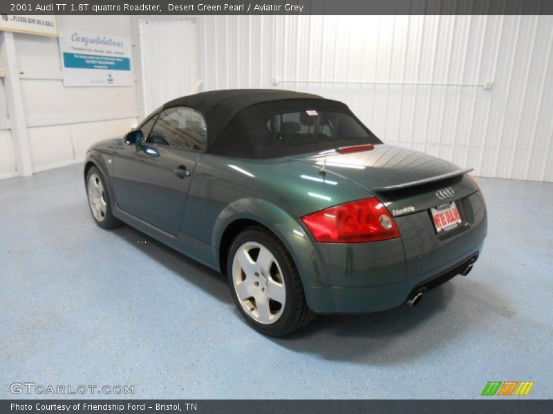 Desert Green Pearl / Aviator Grey 2001 Audi TT 1.8T quattro Roadster
