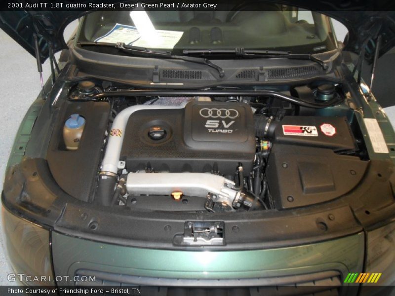 Desert Green Pearl / Aviator Grey 2001 Audi TT 1.8T quattro Roadster