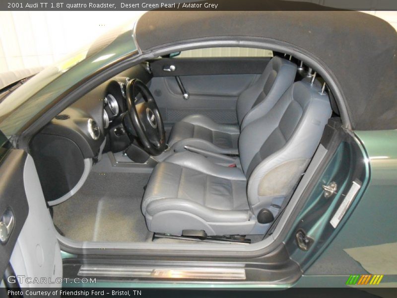 Desert Green Pearl / Aviator Grey 2001 Audi TT 1.8T quattro Roadster