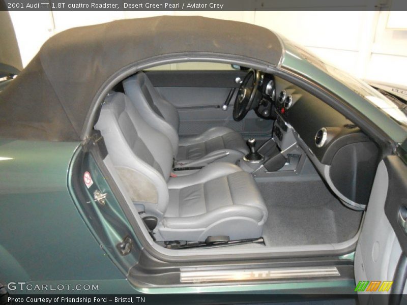 Desert Green Pearl / Aviator Grey 2001 Audi TT 1.8T quattro Roadster