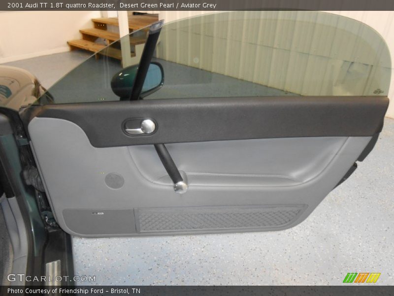 Desert Green Pearl / Aviator Grey 2001 Audi TT 1.8T quattro Roadster