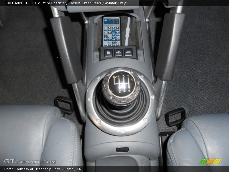 Desert Green Pearl / Aviator Grey 2001 Audi TT 1.8T quattro Roadster
