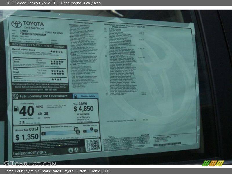 Champagne Mica / Ivory 2013 Toyota Camry Hybrid XLE