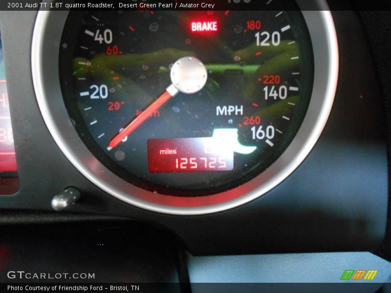 Desert Green Pearl / Aviator Grey 2001 Audi TT 1.8T quattro Roadster