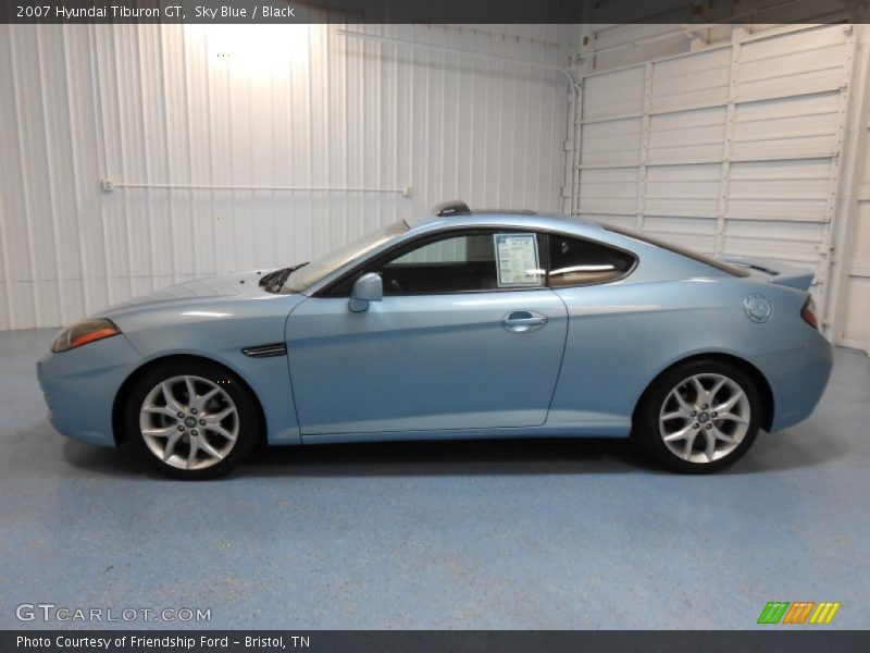 Sky Blue / Black 2007 Hyundai Tiburon GT