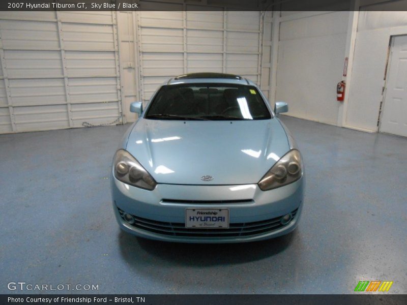 Sky Blue / Black 2007 Hyundai Tiburon GT