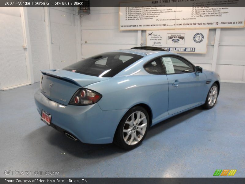Sky Blue / Black 2007 Hyundai Tiburon GT