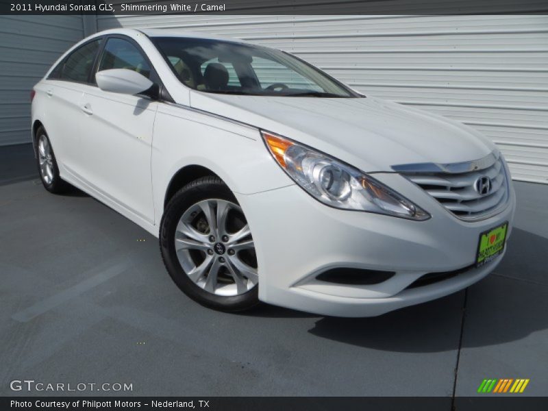 Shimmering White / Camel 2011 Hyundai Sonata GLS