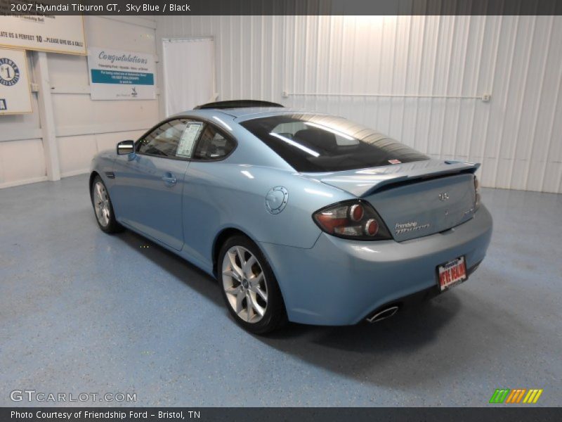 Sky Blue / Black 2007 Hyundai Tiburon GT