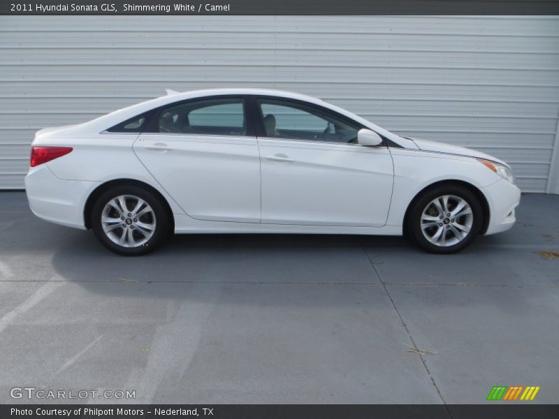 Shimmering White / Camel 2011 Hyundai Sonata GLS