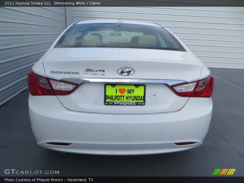 Shimmering White / Camel 2011 Hyundai Sonata GLS
