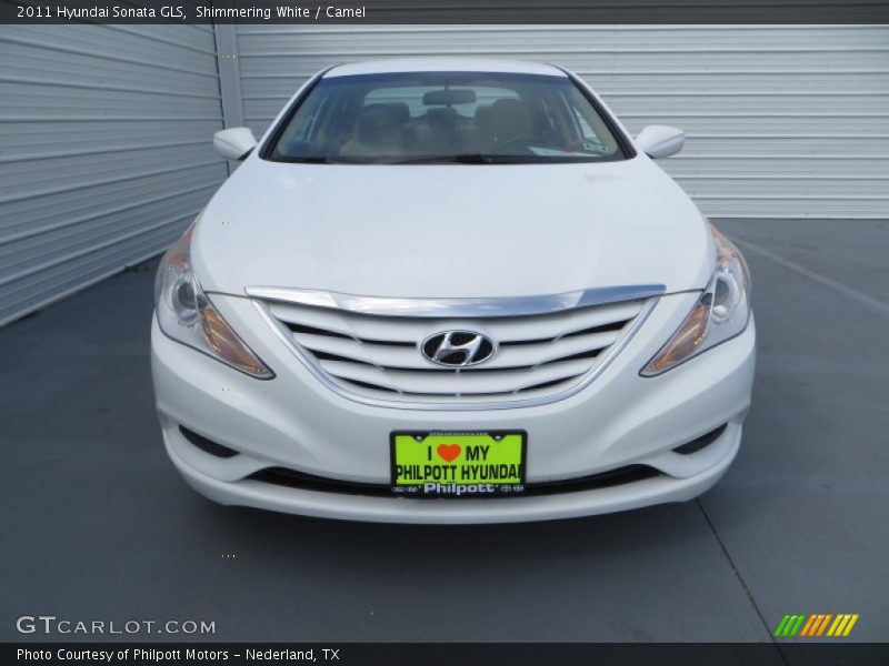 Shimmering White / Camel 2011 Hyundai Sonata GLS