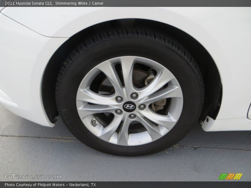 Shimmering White / Camel 2011 Hyundai Sonata GLS