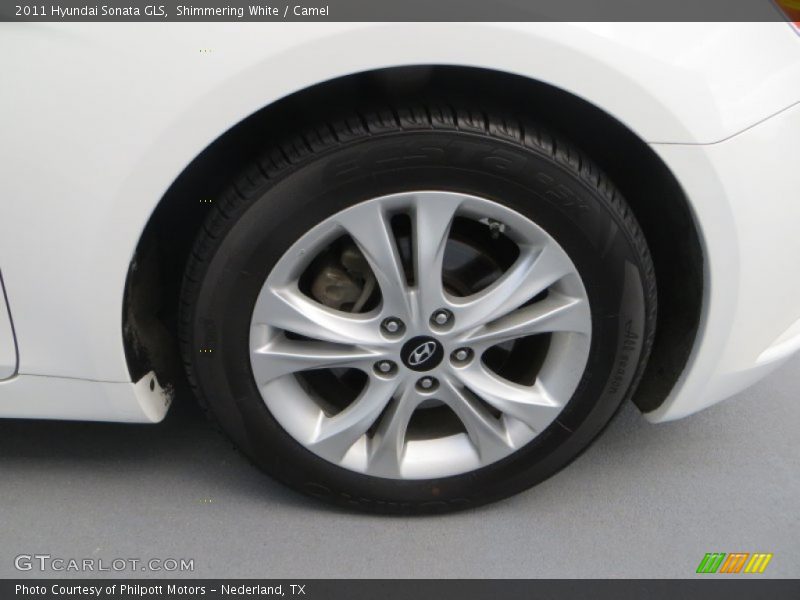 Shimmering White / Camel 2011 Hyundai Sonata GLS