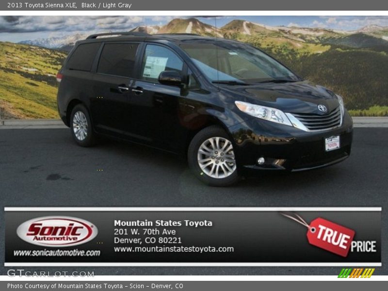 Black / Light Gray 2013 Toyota Sienna XLE