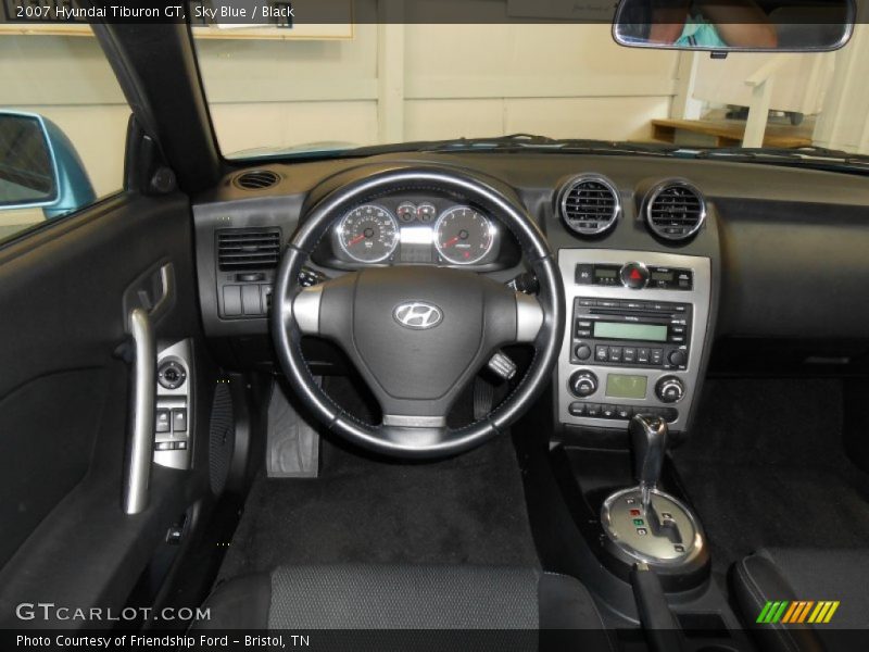 Sky Blue / Black 2007 Hyundai Tiburon GT