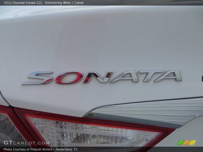 Shimmering White / Camel 2011 Hyundai Sonata GLS