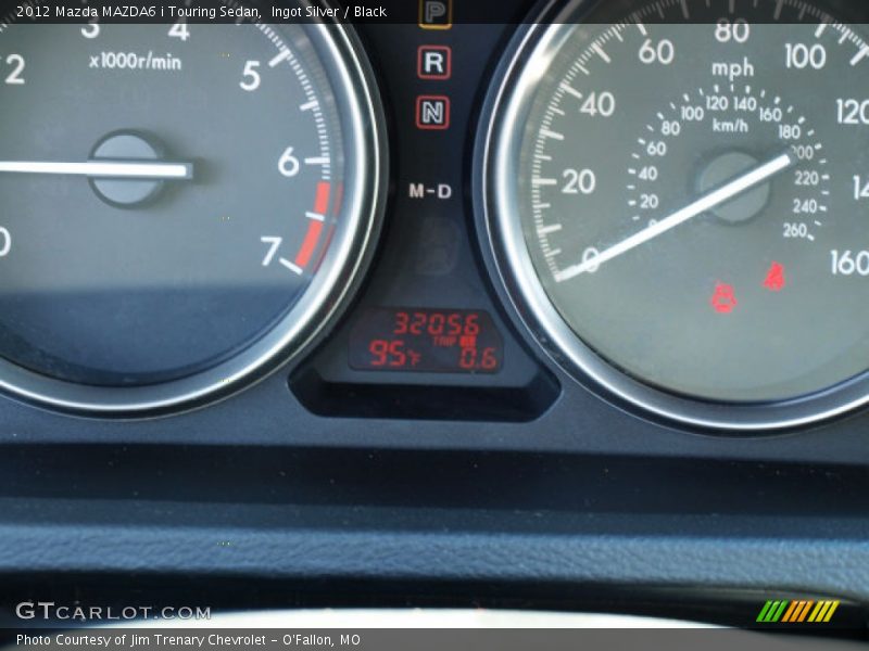 Ingot Silver / Black 2012 Mazda MAZDA6 i Touring Sedan