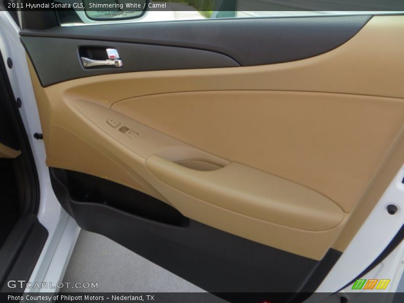 Shimmering White / Camel 2011 Hyundai Sonata GLS