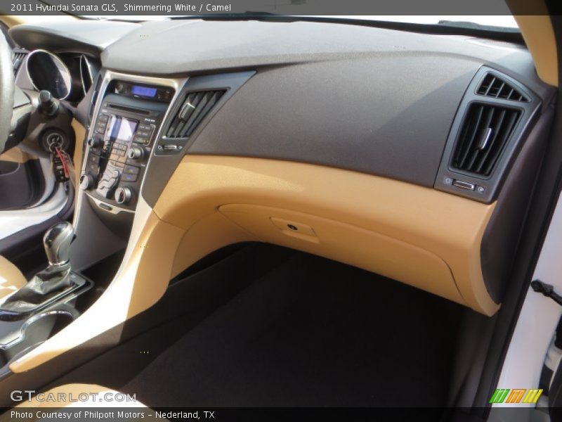 Shimmering White / Camel 2011 Hyundai Sonata GLS