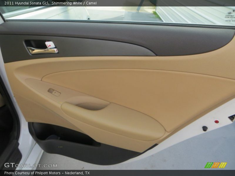 Shimmering White / Camel 2011 Hyundai Sonata GLS