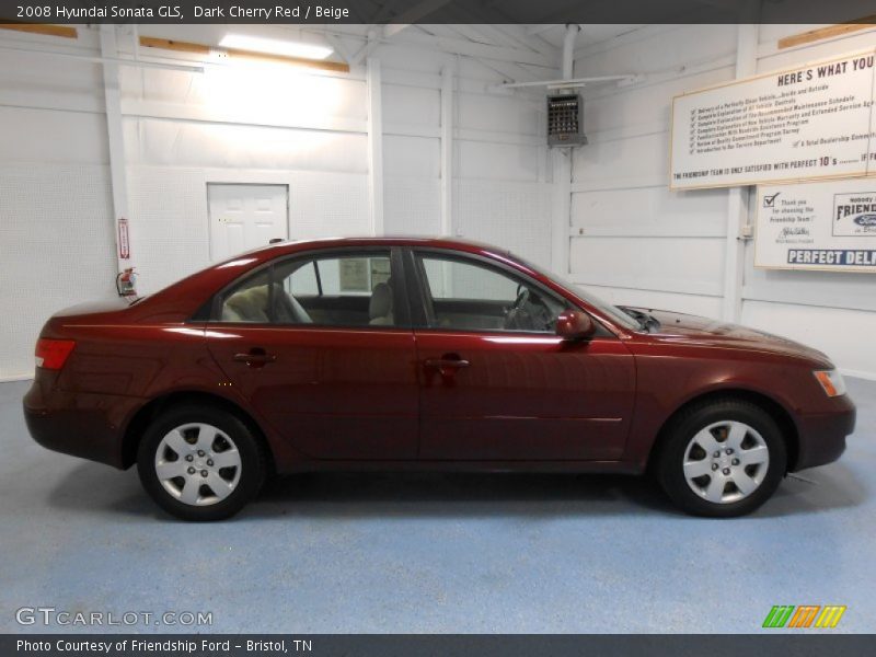 Dark Cherry Red / Beige 2008 Hyundai Sonata GLS