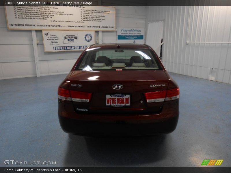Dark Cherry Red / Beige 2008 Hyundai Sonata GLS