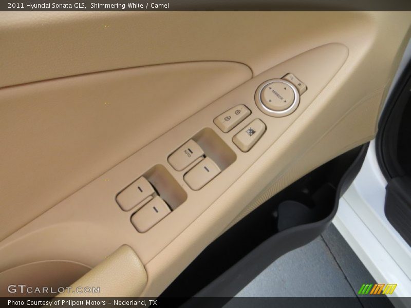 Shimmering White / Camel 2011 Hyundai Sonata GLS