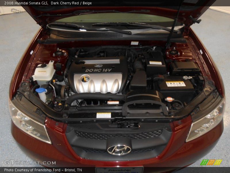 Dark Cherry Red / Beige 2008 Hyundai Sonata GLS